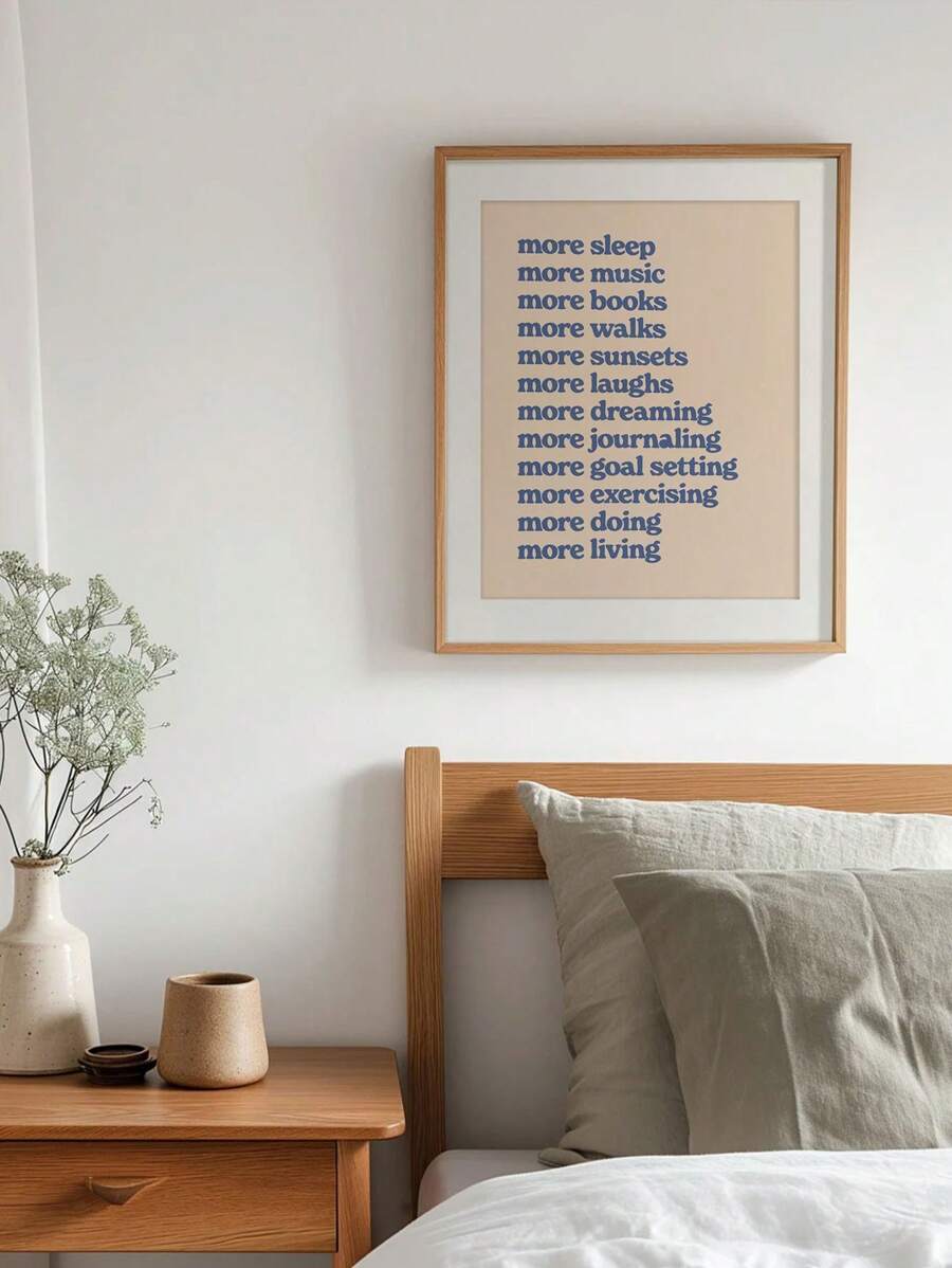 1PC Không khung, Tranh văn bản về thói quen tự chăm sóc tích cực, Áp phích vải canvas sáng tạo, Tranh tường vải canvas, Tranh tường nghệ thuật làm quà tặng, Phòng ngủ, Văn phòng, Phòng khách, Quán cà phê, Quán bar, Trang trí tường, Trang trí nhà và ký túc xá - Nhiều màu - Xem 1