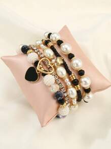 NAIZHU 5 件套优雅可爱蝴蝶珠和饰品手链套装，适合女士 - BZ2050 - 查看 7