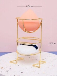 1个2/3层化妆海绵架，金属材质，可水洗可重复使用，化妆工具，蛋形粉扑展示架，节省空间，粉扑/粉底海绵晾干架，价格实惠，适合作为圣诞礼物，化妆品，化妆工具等。 - 彩色 - 查看 6