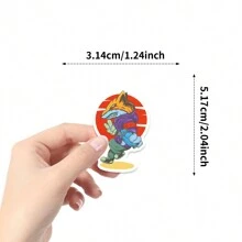 50 件街头涂鸦贴纸用于装饰电脑桌贴纸头盔滑板吉他水杯手提箱笔记本手册书可 DIY 贴纸自粘 - 彩色 - 查看 3