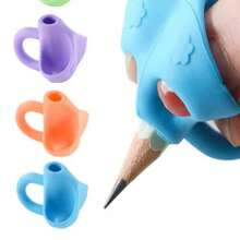 6/12/30pcs Student Pen Grip Writing Assistive Corrector Kit With Soft Rubber Handwritten Correction Tool Three Finger Assisted Pen Grip Device - Multicolor - View 3