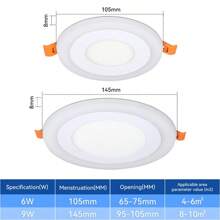 CANMEIJIA Led Ceiling Light Downlight Led Dimmable 220V Recessed Ceiling Lamp Round Square Panel Lamp Indoor Lighting Atmosphere Decoration Ceiling Light Creative Concealed Ceiling Light Is Suitable For Living Room/Dining Room/Bar/KTV - Dual Color Panel Light - View 10
