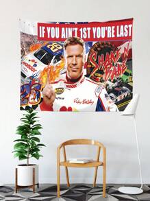 1 pièce "Si tu n'es pas le premier, tu es le dernier" "Shake N Bake" Tapisserie de motivation Affiche de culture de course amusante Bannière Tapisserie murale pour chambre, studio, dortoir universitaire Décor. Idéal pour les amateurs de sports motorisés, décoration de la maison, décoration de la chambre, drapeaux pour la chambre, accessoires de chambre, tapisserie