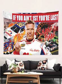 1 pièce "Si tu n'es pas le premier, tu es le dernier" "Shake N Bake" Tapisserie de motivation Affiche de culture de course amusante Bannière Tapisserie murale pour chambre, studio, dortoir universitaire Décor. Idéal pour les amateurs de sports motorisés, décoration de la maison, décoration de la chambre, drapeaux pour la chambre, accessoires de chambre, tapisserie
