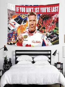 1 pièce "Si tu n'es pas le premier, tu es le dernier" "Shake N Bake" Tapisserie de motivation Affiche de culture de course amusante Bannière Tapisserie murale pour chambre, studio, dortoir universitaire Décor. Idéal pour les amateurs de sports motorisés, décoration de la maison, décoration de la chambre, drapeaux pour la chambre, accessoires de chambre, tapisserie
