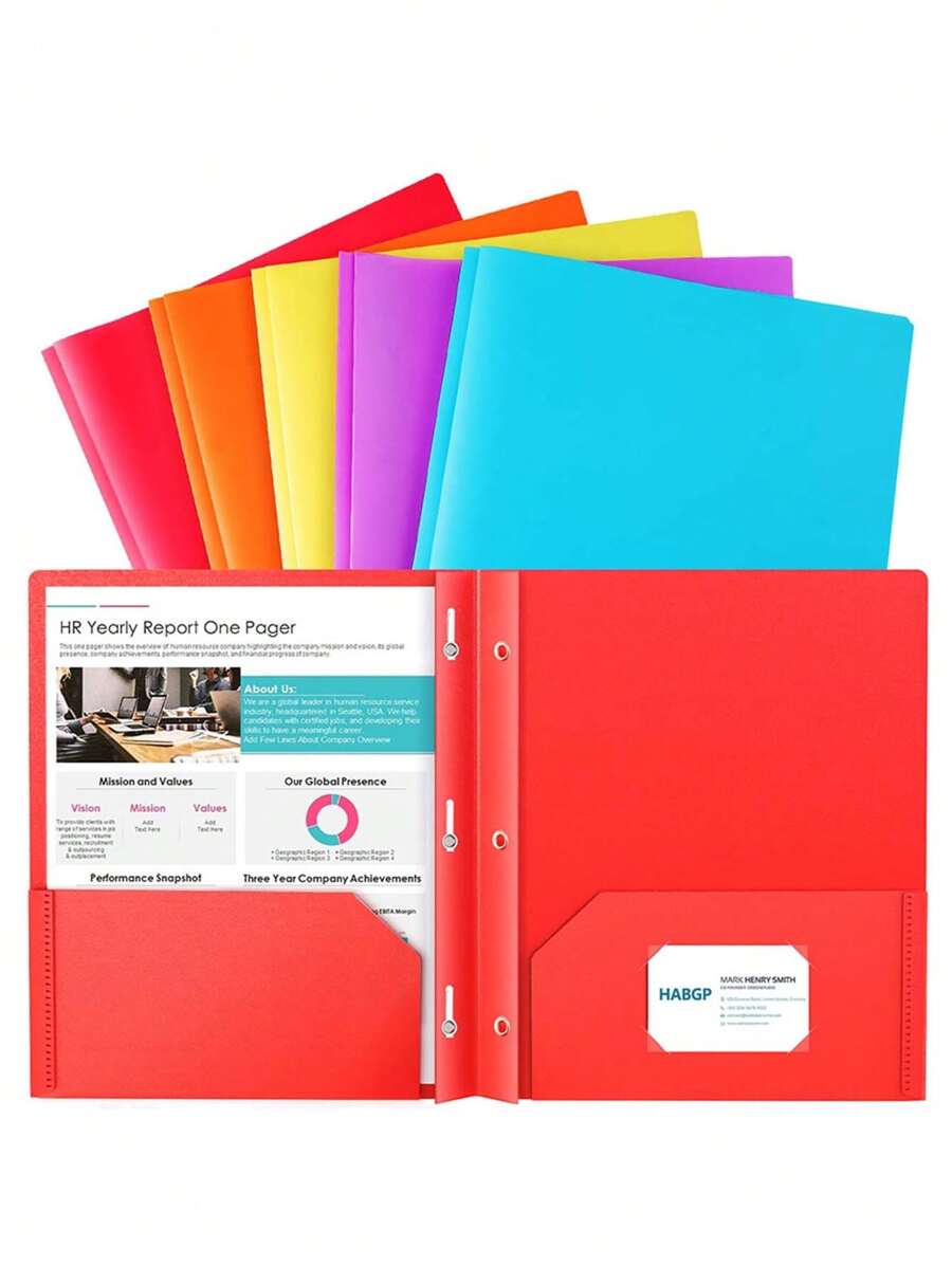 5 chiếc cặp có ngăn và ổ cắm, 2 ngăn có 3 ổ cắm, cặp có ngăn đựng danh thiếp, cặp nhựa chịu lực đựng tài liệu văn phòng, đồ dùng học tập, cỡ chữ - Nhiều màu - Xem 1