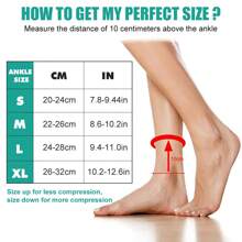 1 件男女皆宜的踝部支撑 - 锻炼时压缩支撑 - 开放式脚跟脚部可调节绑带，用于跑步、打排球、左/右 - 支撑稳定绷带 - 黑色 - 查看 5