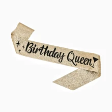 2件套，生日女王高脚杯绶带水钻皇冠套装，生日礼物，女士生日绶带，生日派对用品，皇冠和丝带，适合30岁、40岁、50岁、16岁、18岁、20岁、19岁、21岁、60岁等任何年龄，婚礼派对皇冠，新娘皇冠，情人节配饰