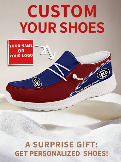 1 Pair New York Baseball Name Custom Loafer Shoes, Personalized Name Loafer Shoes, Custom Name Thick Sole Loafers Of E-TPU, Personalized Loafer Shoes, Name Loafers