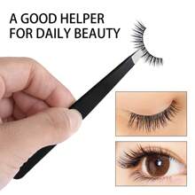 1 nhíp mi đen & 1 kẹp lông mày, phụ kiện nối mi di động - màu đen - Xem 3