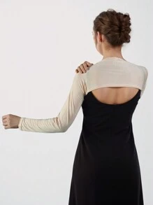 1pc Women's Fashion Modal Arm Sleeves, Elegant Shoulder Connected Sun Protection Plus Size Arm Sleeve Cover, Casual Outdoor Sun Protection, Suitable For Daily, Comfortable And Versatile,Travel,Festival - Modal Sleeves - View 9