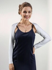1pc Women's Fashion Modal Arm Sleeves, Elegant Shoulder Connected Sun Protection Plus Size Arm Sleeve Cover, Casual Outdoor Sun Protection, Suitable For Daily, Comfortable And Versatile,Travel,Festival - Modal Sleeves - View 4