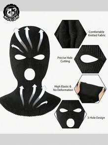 Musion 1 pieza Pasamontañas con 3 agujeros Balaclava Máscara facial completa de 3 agujeros Cubierta de invierno para deportes al aire libre Pasamontañas de punto de colores para hombres y mujeres Accesorio perfecto de invierno para deportes al aire libre para mantenerse abrigado - Multicolor - Ver 8