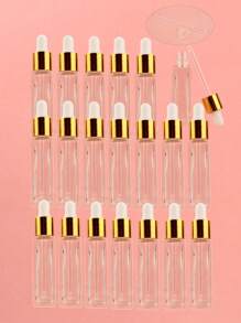 2件|3件|5件|10件|20件|30件透明方形10毫升化妆水/精油滴管瓶，便携式迷你样品香水精华水精华空玻璃小瓶 - 彩色 - 查看 18