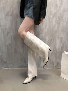 Pointed Toe High Heel Over The Knee Boots Women, Thick Heel Riding Boots, Spring Autumn Winter Sexy Boot