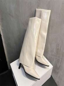 Pointed Toe High Heel Over The Knee Boots Women, Thick Heel Riding Boots, Spring Autumn Winter Sexy Boot