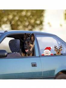 2 miếng dán cửa sổ xe hơi Giáng sinh, miếng dán trang trí Giáng sinh, miếng dán tuần lộc Giáng sinh, miếng dán tường Giáng sinh - Nhiều màu - Xem 1