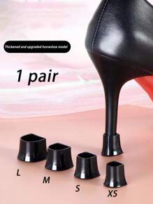1 Pair Of High Heels Anti-Rattle Muffler Muffler Heel Wear Repair Replacement Resistant Protective Cover Wear-Resistant Mute Heel Cover