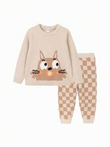 Balabala Bộ đồ ngủ mùa đông cho bé trai và bé gái, trẻ em từ trung bình đến lớn, trẻ mới biết đi, trẻ sơ sinh - Cà phê nâu - Xem 4