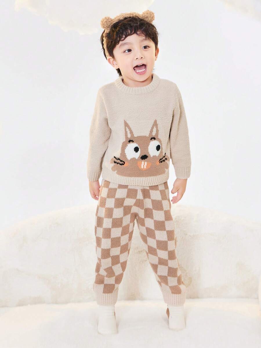 Balabala Bộ đồ ngủ mùa đông cho bé trai và bé gái, trẻ em từ trung bình đến lớn, trẻ mới biết đi, trẻ sơ sinh - Cà phê nâu - Xem 1