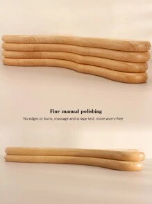 1 块木制刮痧按摩板，采用鱼尾设计，用于全身经络刮痧和按摩、刮痧、淋巴引流、消脂、背部抓挠、学校、返校、旅行、旅行必需品、家居必需品、水疗、按摩工具、按摩 - 棕色 - 查看 7