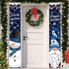 2pcs Christmas Porch Banner, Welcome Winter Yard Sign Gifts, Seasonal Christmas Outdoor Yard Decor, Porch Decoration, Home Decor,Christmas