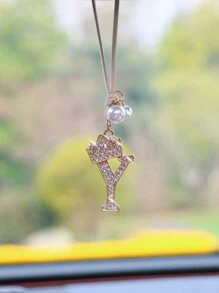 1pc Crown-Shaped Metal Alphabet Car Interior Hanging Decor - one-size - View 21