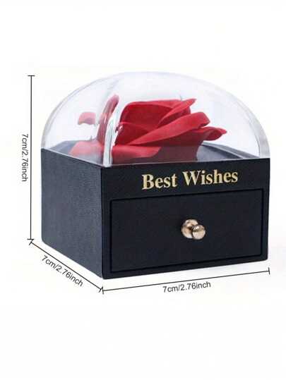 1pc Rose Gift Box Eternal Flower Valentine Gift Box Jewelry Valentine's Day Christmas Valentine's Day Gifts For Couples Wedding