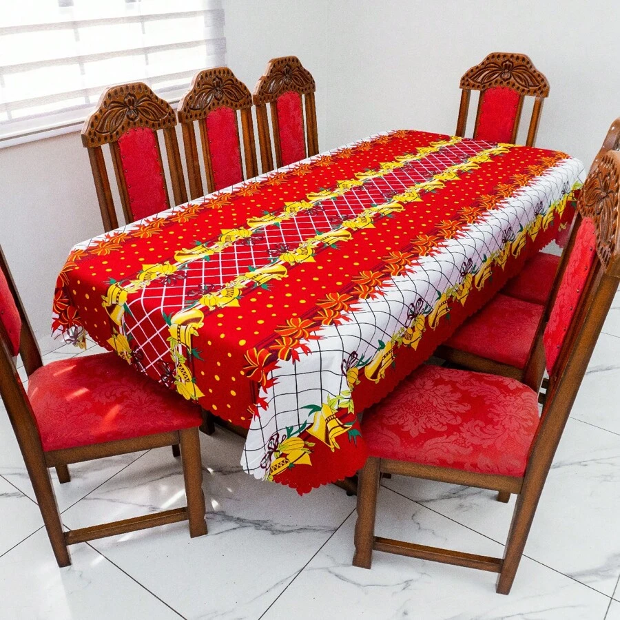 Christmas Tablecloth 4.00m X 1.40m For 14 Places Oxford Christmas Print - Màu 19 - Xem 1
