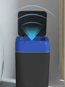 Bote de Basura Automático con Sensor Inteligente - Sin Contacto, Diseño Moderno y Compacto (Negro, Blanco y Gris) - Negro - Ver 4