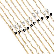 1 m Chaîne de bijoux style Ins en acier inoxydable 304 plaqué or 18 carats. Accessoires de bijouterie DIY pour bracelets et colliers