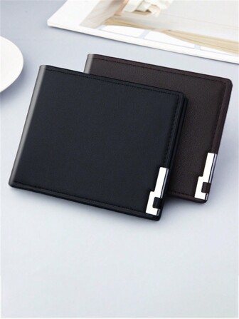 محفظة للرجال نحيفة قصيرة قطعة واحدة، حامل بطاقة مزدوج مناسبة للمراهقين والملابس الكاجوال والخارجية والرياضية والسفر والعطلات وهدايا التخرج والاكسسوارات في أعياد الميلاد