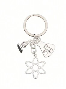 Kính hiển vi Cấu trúc hóa học Phân tử Hóa học Y sinh Móc khóa Quà tặng nhỏ cho bạn bè, bạn cùng lớp và giáo viên Chuỗi khóa hóa học Móc khóa kim loại Ví Túi xách Mặt dây chuyền ô tô Mặt dây chuyền điện thoại, Quà tặng cho giáo viên hóa học - Bạc - Xem 6