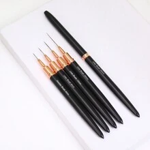 5 件套黑色金属指甲刷 - 5 毫米、8 毫米、12 毫米、20 毫米、25 毫米 - 黑色 - 查看 3