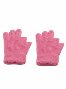 1双时尚暖露两指手套学生书写手套加绒加厚防寒手套 - 彩色 - 查看 10