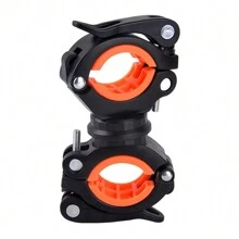 1pc Multi-Function Bicycle Flashlight Clip Dual Buckle Quick Release Front Light Holder, 360 Degree Rotatable Mount - Multicolor - View 10