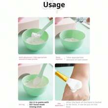 4 件套硅胶面膜碗套装带刷子和勺子，面膜搅拌碗美容院专用工具 - 查看 3