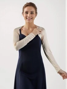 1pc Women's Fashion Modal Arm Sleeves, Elegant Shoulder Connected Sun Protection Plus Size Arm Sleeve Cover, Casual Outdoor Sun Protection, Suitable For Daily, Comfortable And Versatile,Travel,Festival - Modal Sleeves - View 8