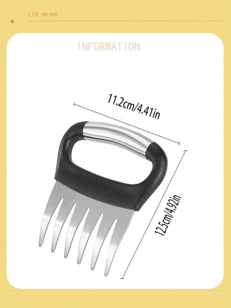 Stainless Steel Bear Claw Meat Divider Barbecue Tool Tube Handle Meat