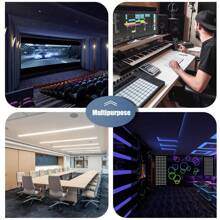 50 Pack Acoustic Foam Panels 1" X 12" X 12" Wedge Soundproof Studio Foam For Walls Sound Absorbing Panels Sound Insulation For Studio