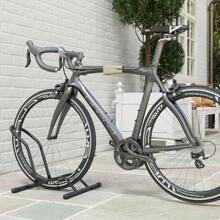 SPORTNOW Bike Floor Stand, Portable Bike Rack For 16"-29" Mountain/Road Bikes Garage Indoor Outdoor Use - Hitam - View 1