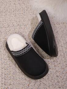 Giày đi tuyết đế cao su ấm áp mềm mại cho nữ đi trong nhà ngoài trời - màu đen - Xem 1