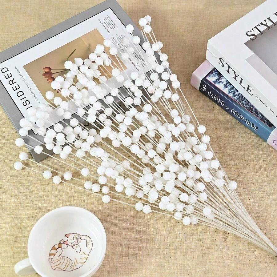 Christmas Tree Decorations Artificial Gold Powder Berry Stems And