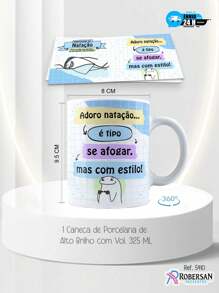 Porcelain Mugs Swimming Teacher Swimmer Swimmer Teacher Flork Different Personalized Coffee Ceramics - trắng - Xem 4