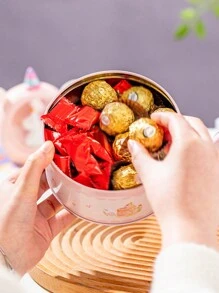 1PC Snacks Tin Cookies Baking Treats Packaging Box Tin Creative Bear Bump Bunny Cute New Biscuit Box Packaging Box Gift Box - Multicolor - View 3