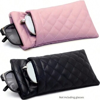 Estuche para gafas de piel sintética de tacto suave- Protector, portátil y elegante para mujeres y hombres- Ideal para viajes, uso diario y como regalo- Esenciales para vacaciones y viajes- Estuche para gafas de sol para damas