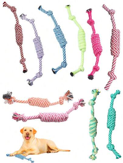 Pet Lover Gift, Dog/Cat Mom's Favorite Chew Toy, Dog Lovers And Dog Moms Love This Toy, Dental Health Chew Training Candy Rope, Colorful Rope Tug Toy - Dog Lovers And Dog Moms Love This Tug Toy - Interactive Dog Lovers And Dog Moms Love This Rope Toy - Dog Lovers And Dog Moms Love This Tug Chew Toy, Suitable For Outdoor Training, Play, Indoor Chase, Random Color