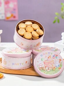 1PC Snacks Tin Cookies Baking Treats Packaging Box Tin Creative Bear Bump Bunny Cute New Biscuit Box Packaging Box Gift Box - Multicolor - View 8