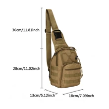 Small Tactical Messenger Bag Sling Backpack Outdoor Shoulder Satchel Chest Packs - Khaki - View 6