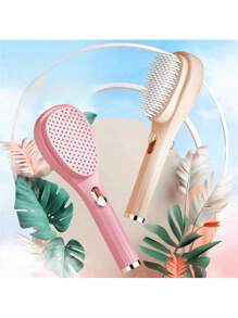 防静电伸缩防缠结按摩发刷，方便头皮按摩和头发丰盈发刷，便携且易于在家使用 - 彩色 - 查看 6